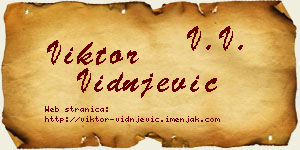 Viktor Vidnjević vizit kartica